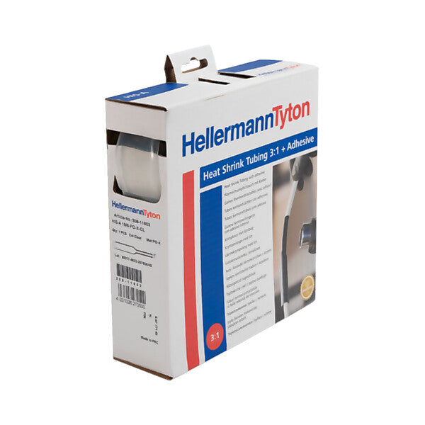 HellermannTyton Schrumpfschlauch mit Innenkl.,5m HISA-12/4-POX-CL